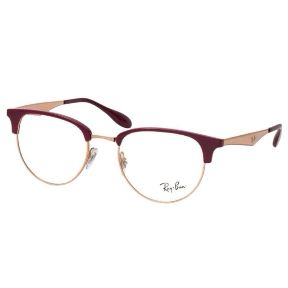 Ray-Ban RX6396 8099 Women Eyeglasses | Red & Rose Gold Browline | 51-19-140